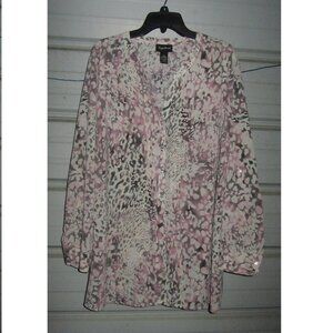 Plus Size 2X Maggie Barnes 22/24 Pretty Animal Print Blouse top shirt womens